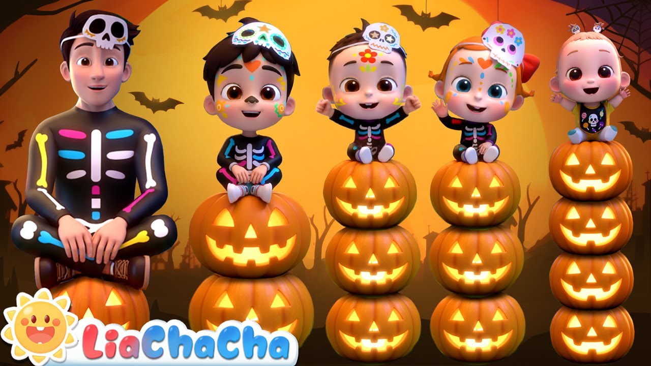 Chumbala Cachumbala Skeleton Dance | EP212 | Halloween Song | Nursery Rhymes & Kid Songs | LiaChaCha