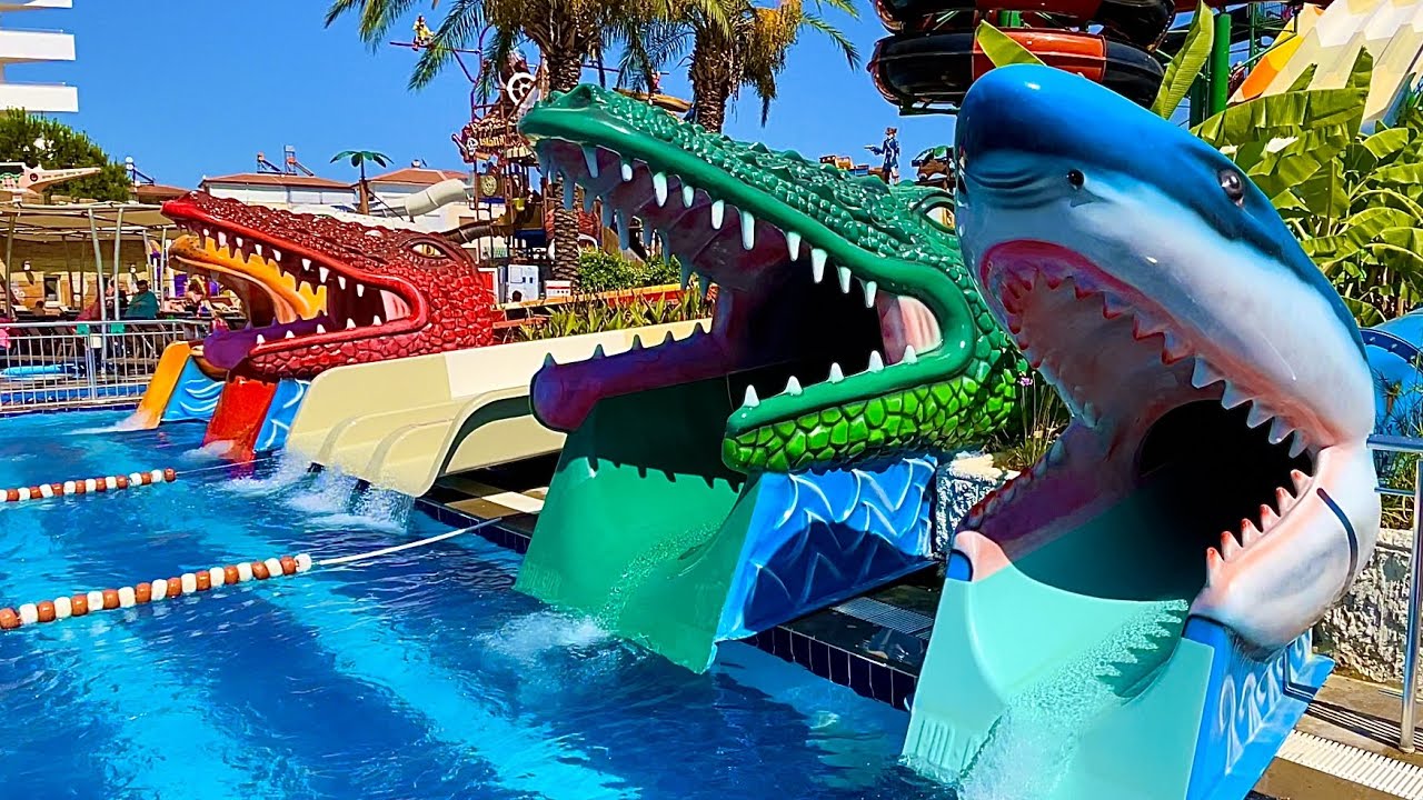 Crystal Admiral Resort in Antalya Türkiye (Waterslides + Restaurant & Hotel - Roomtour)