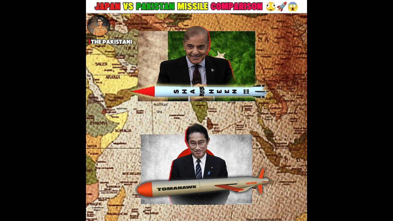 Japan vs pakistan missile comparison 🚀😱by fasi Khanpakistanjapanmissilecomparisonshorts