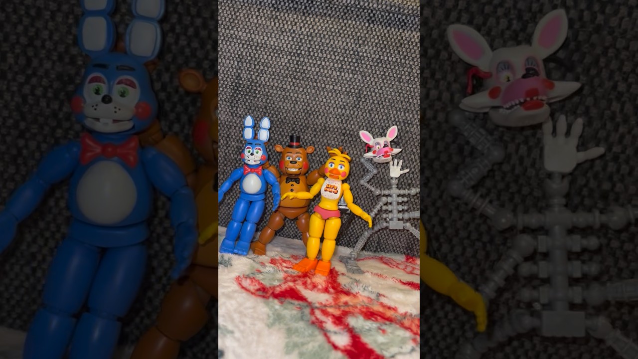 FNaF JAZWARES 4 Pack UNBOXING TOY FREDDY BONNIE CHICA & MANGLE yt shorts fnaf unboxing ytshorts