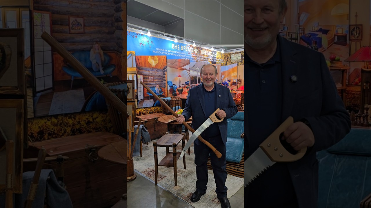 Фирменное шоу - пилим трость, чтобы показать массив пальмы