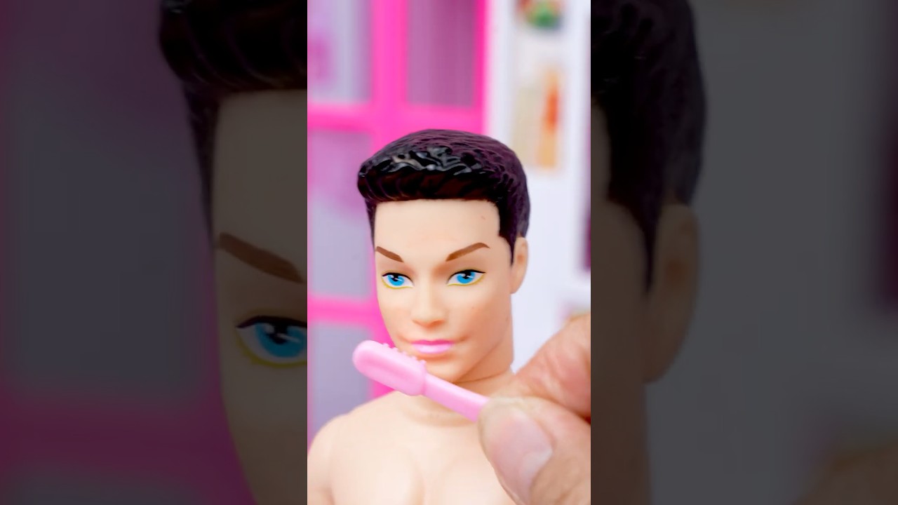 Satisfying With Unboxing & Review Barbie & Ken Doll Family, ASMR Video shorts