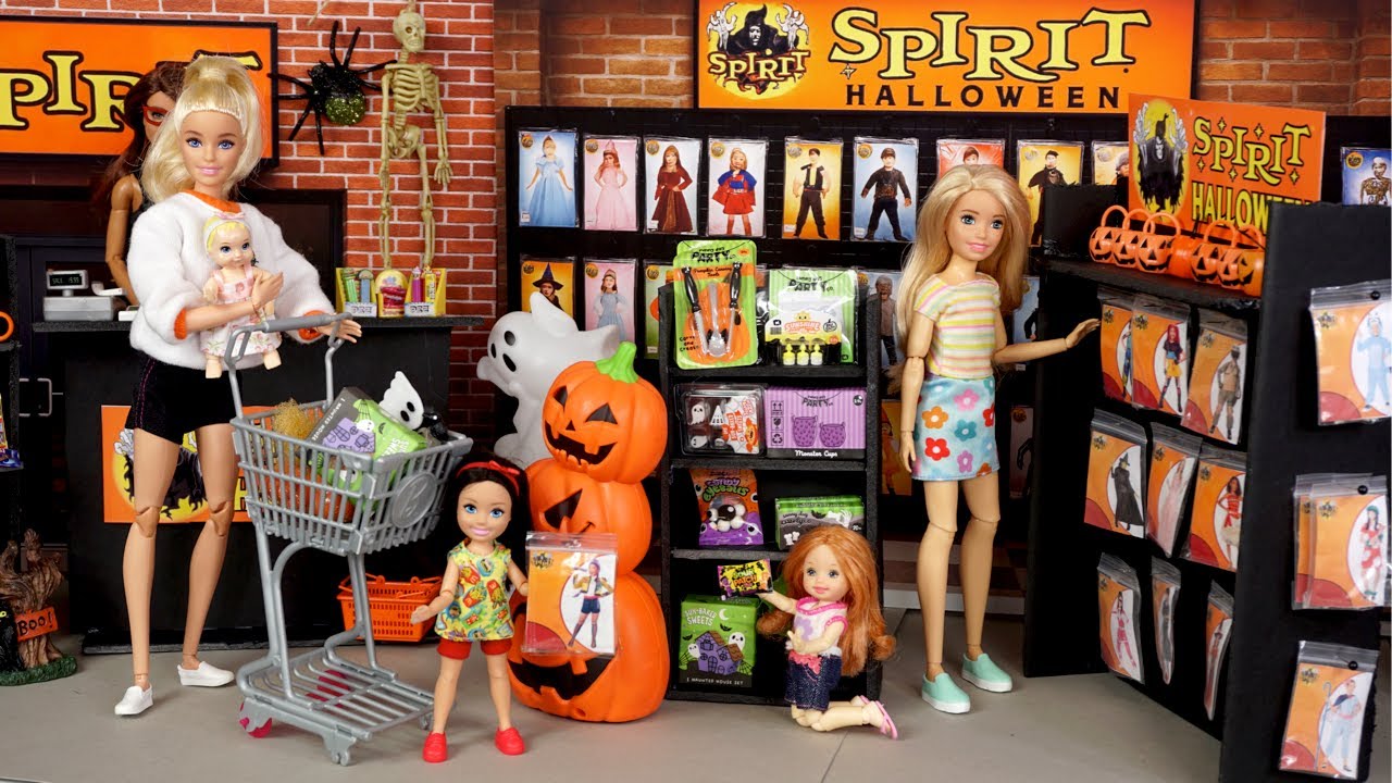 Barbie Doll Family Halloween Costume Store Shopping