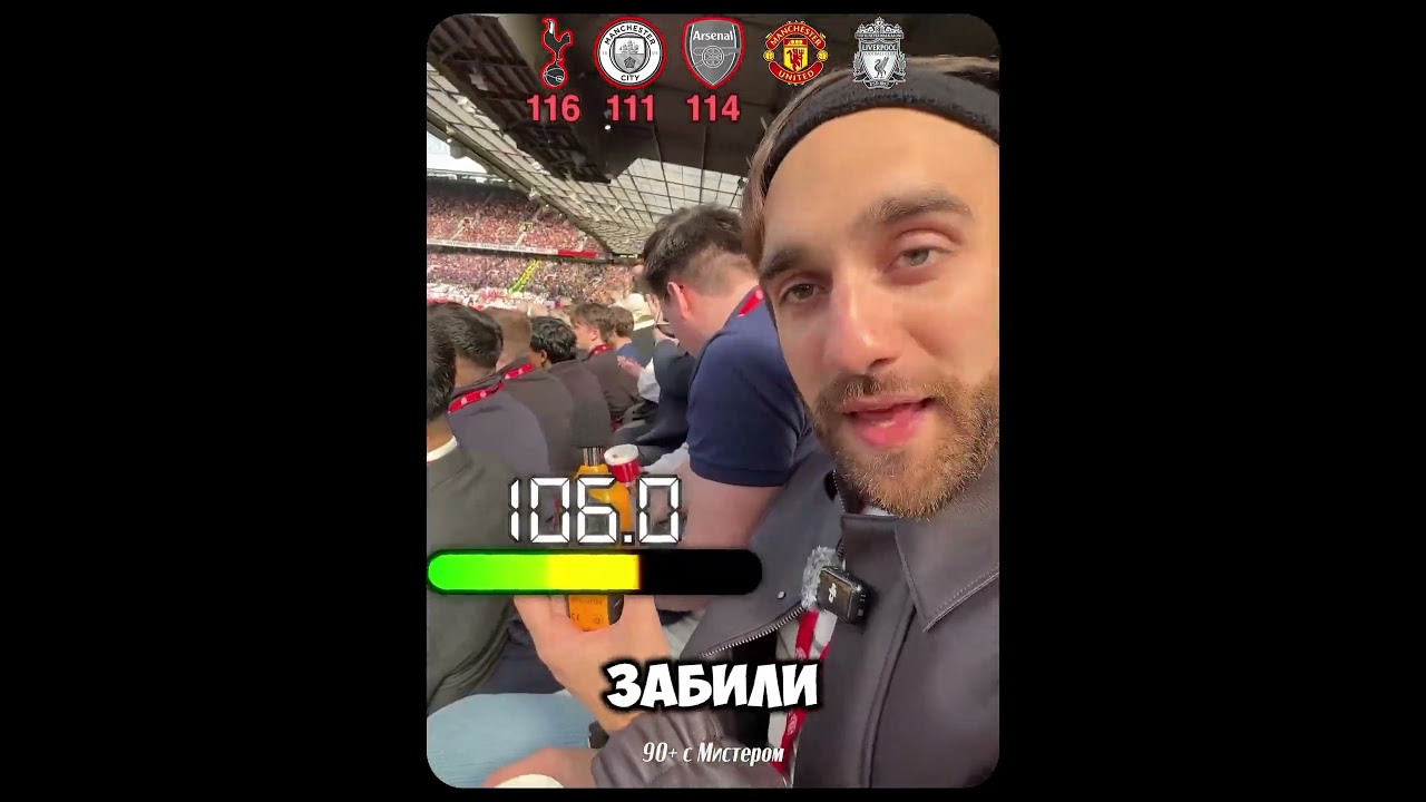 У какой команд самые громкие болельщики? футбол arsenal liverpool manchesterunited shots