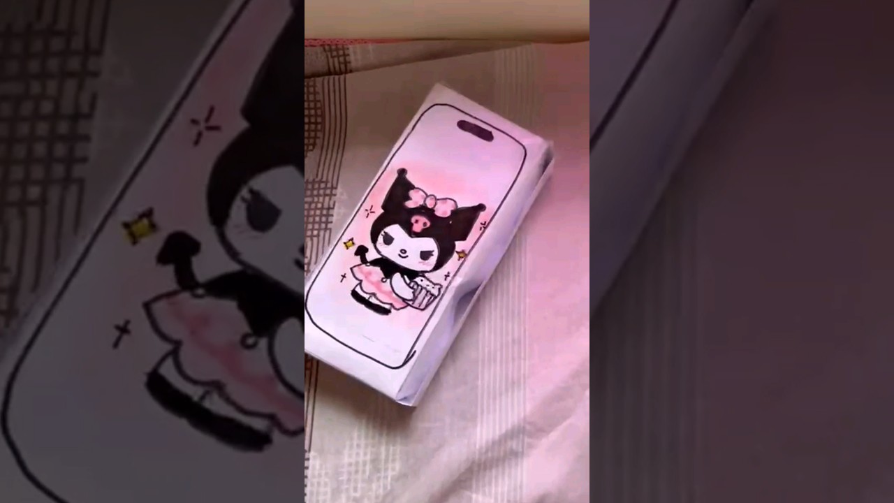 kuromi iPhone unboxing!🖤asmr diy iphone kuromi sanrio