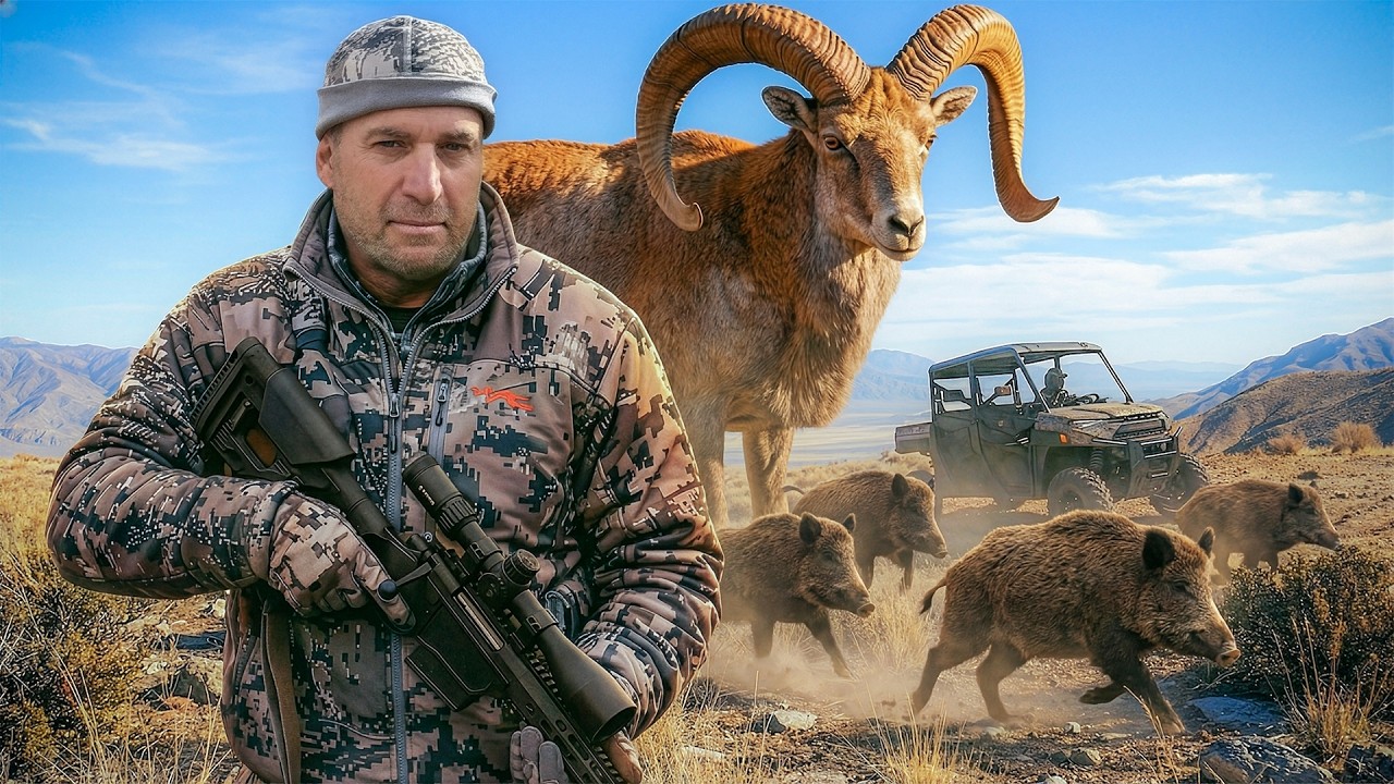 Трофейная охота в Таджикистане 2: Бухарский Уриал [4K]  + охота на кабана трофейнаяохота