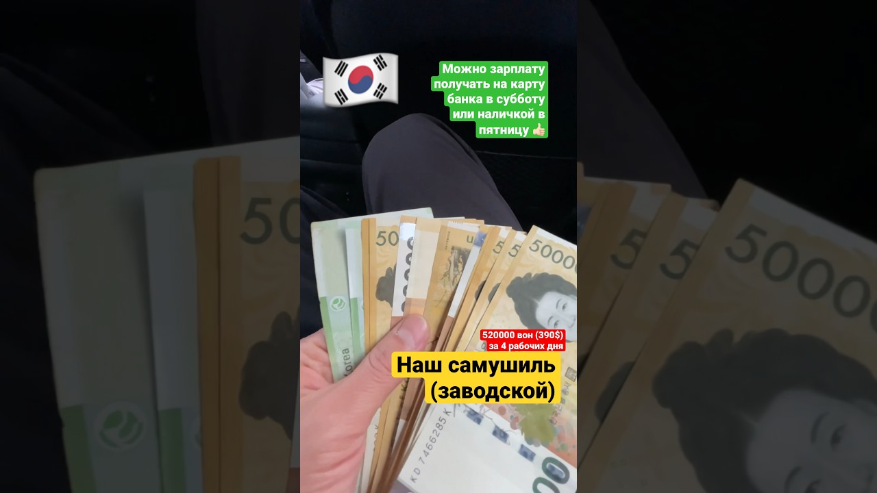 Корея❗️Зарплата за 4 дня! корея работа зарплаты