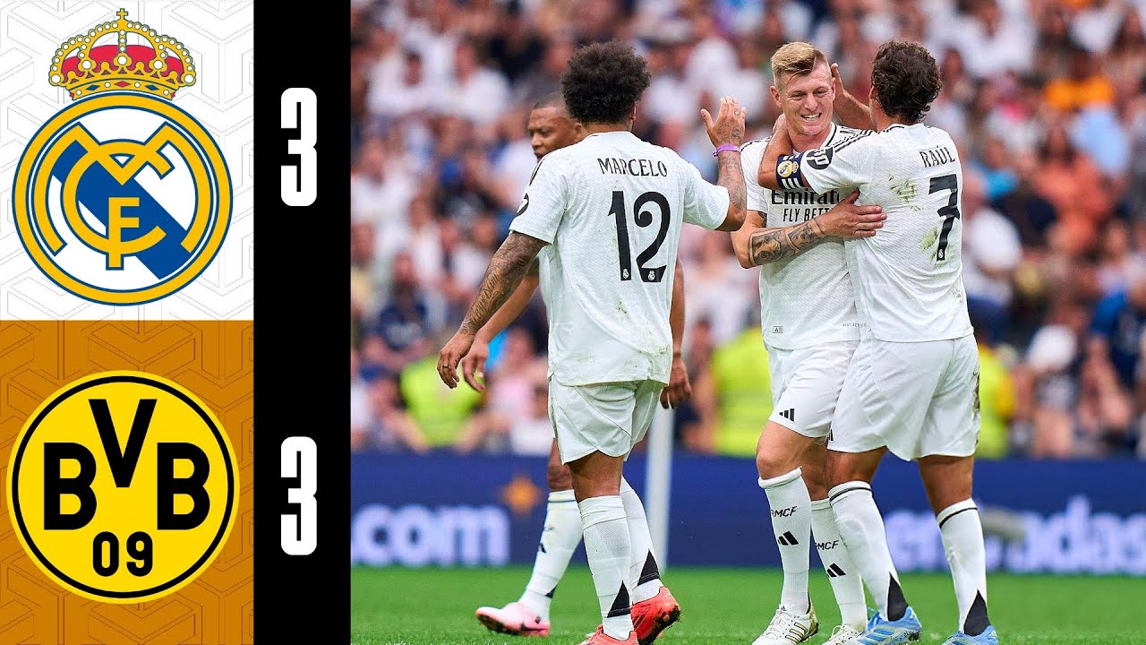 Real Madrid Legends 3-3 Dortmund Legends | HIGHLIGHTS | 07/06/2025