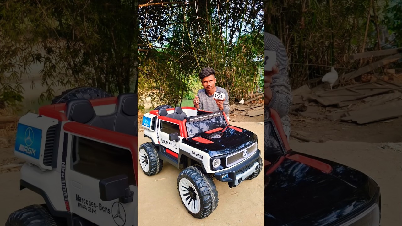 New RC Mercedes car colour red and black unboxing and testing