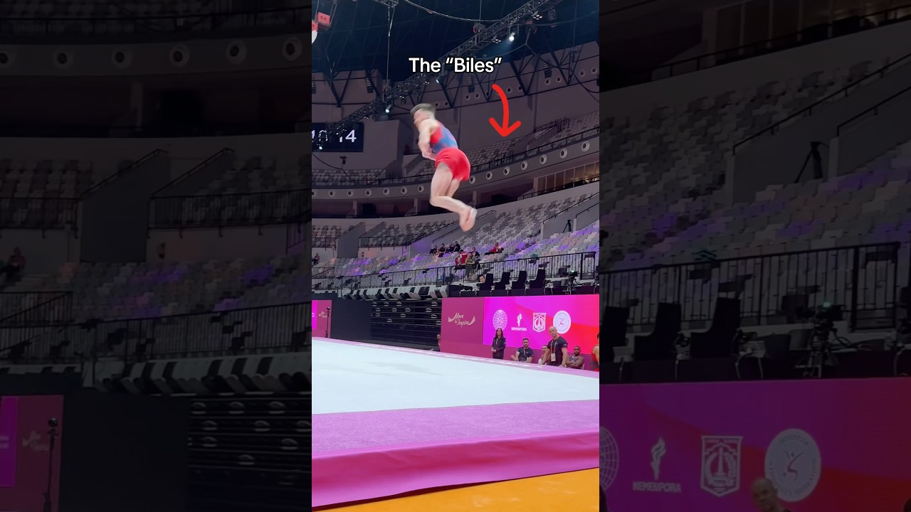 He stuck the "Biles" 🤯 sportssimonebiles olympics olympic sport gymnastics gymnast tumbler