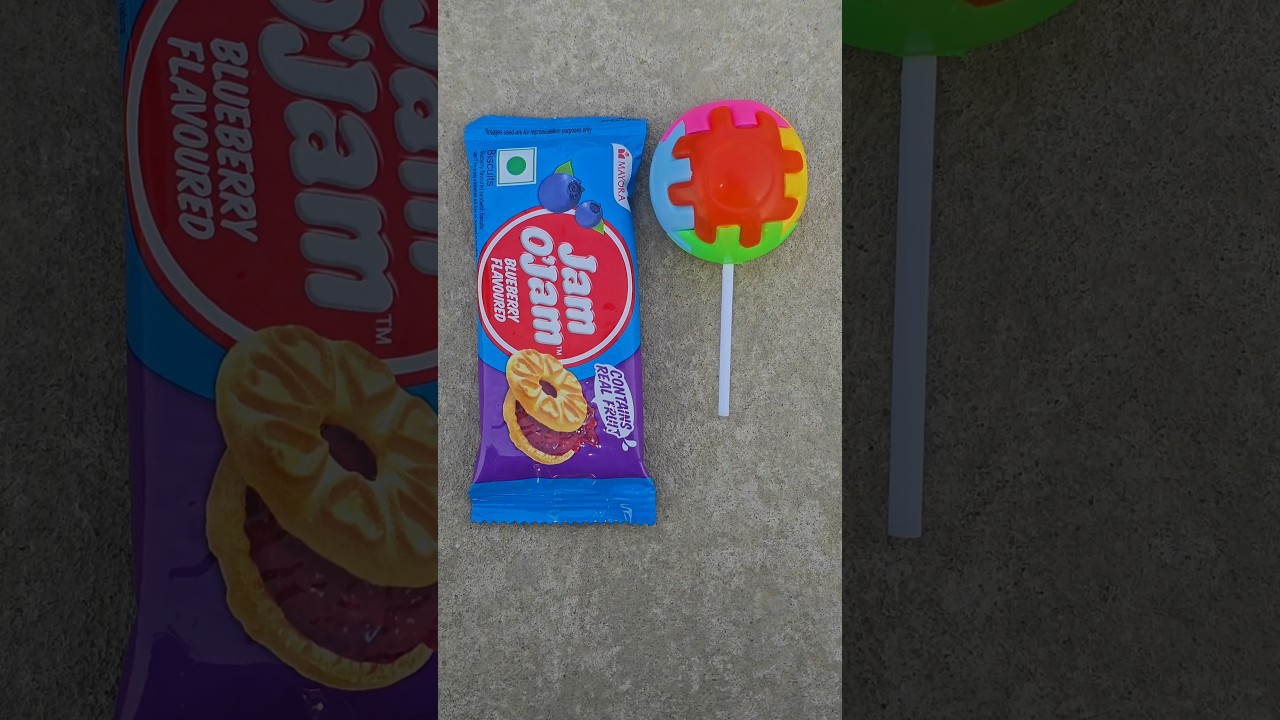 Wow Roll Cube Lollipop With Jam O Jam Biscuit Ka Unboxing 😍 shorts cube lollipop chocolate