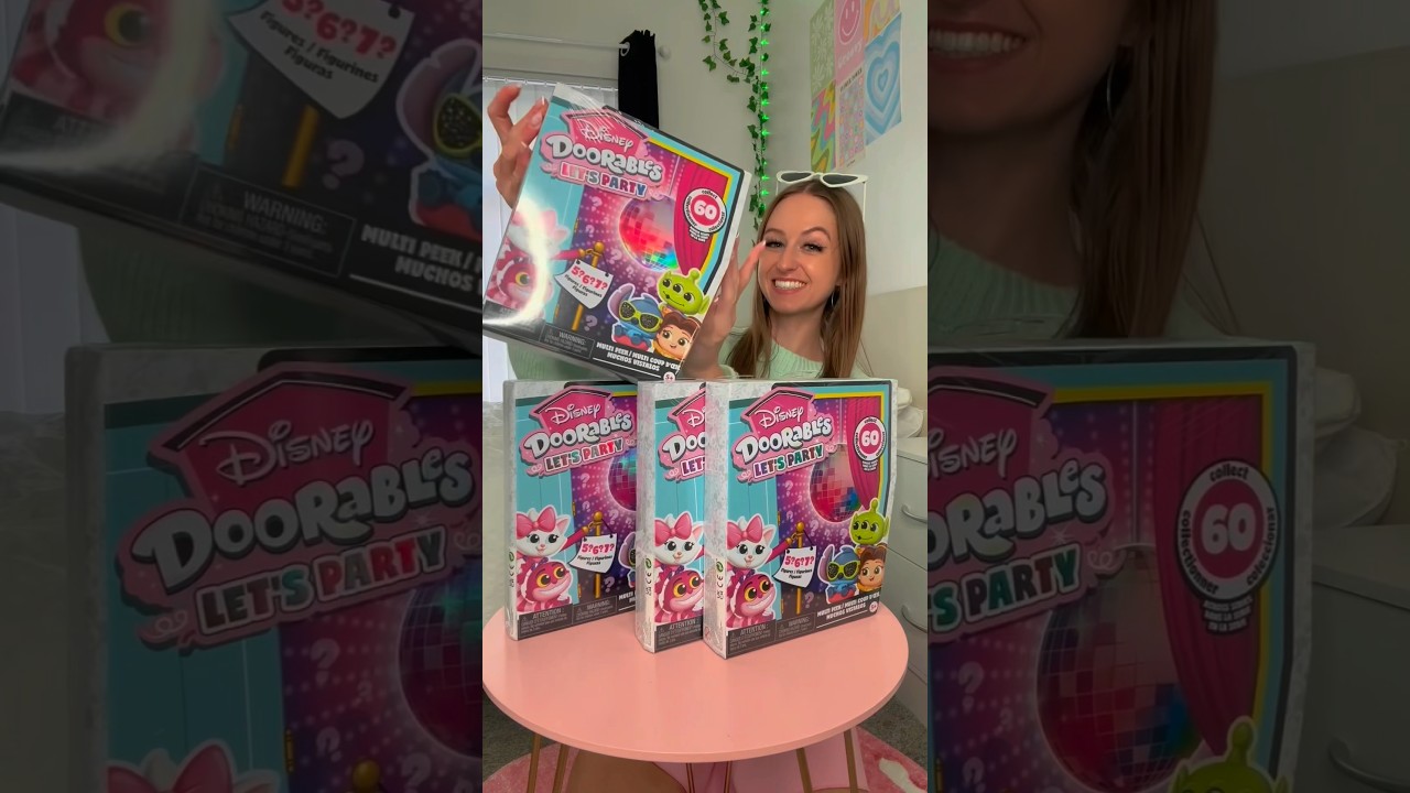 [ASMR] UNBOXING A *NEW* DISNEY DOORABLES LET'S PARTY MYSTERY BOX!!😍🎉🎀 (ULTRA RARE FIND!!🫢✨) Shorts