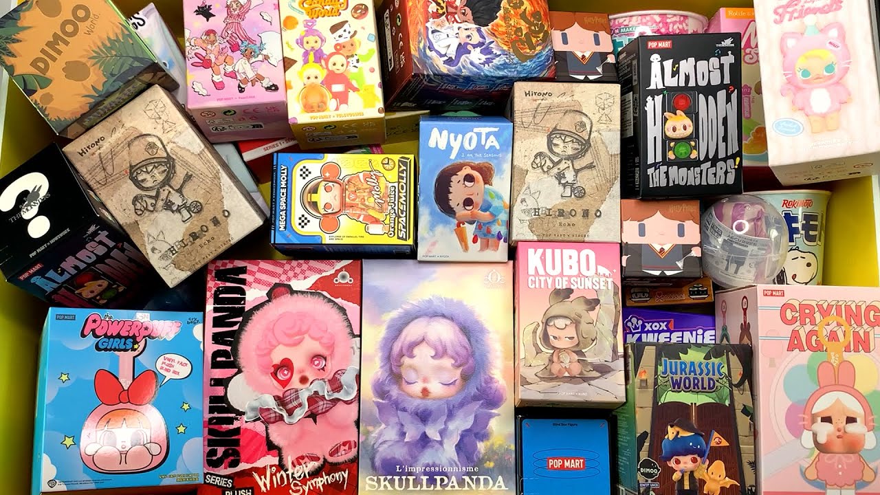 70 minutes of Popmart mystery bags ASMR NO TALKING Relaxing Unboxing Sounds
