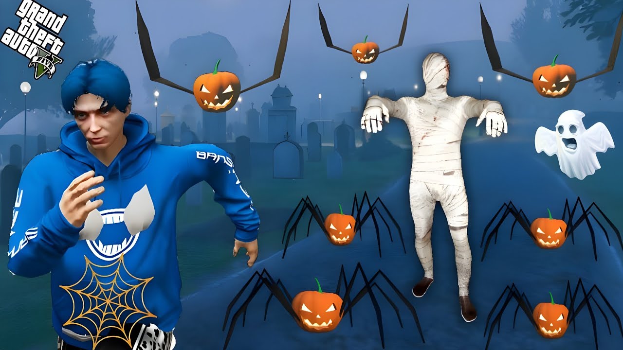 Halloween ညမှာ အသက်ရှင်နိုင်မလား???🎃🎃 / Halloween in GTA V / GTA 5 Myanmar