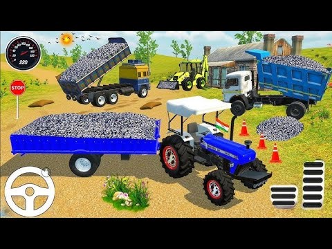 🔴Drive JCB and Uploading 🪨🏗Stone From Dumper🌋Truck in Gametruck​ jcb​tractor​dumper​games​ 0139