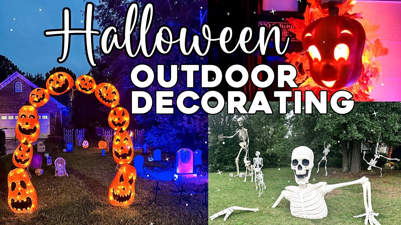 Halloween 🎃 Outdoor Decorations | DIY Halloween Decorating | Decorate with Me | Outside Decor
