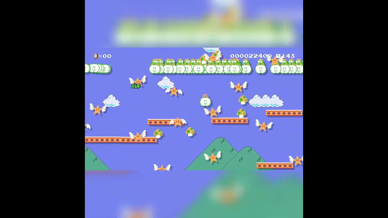 Stars in the Sky! by BigM 🍄Super Mario Maker 1 ✹Wii U✹ No Commentary #shorts #dfv