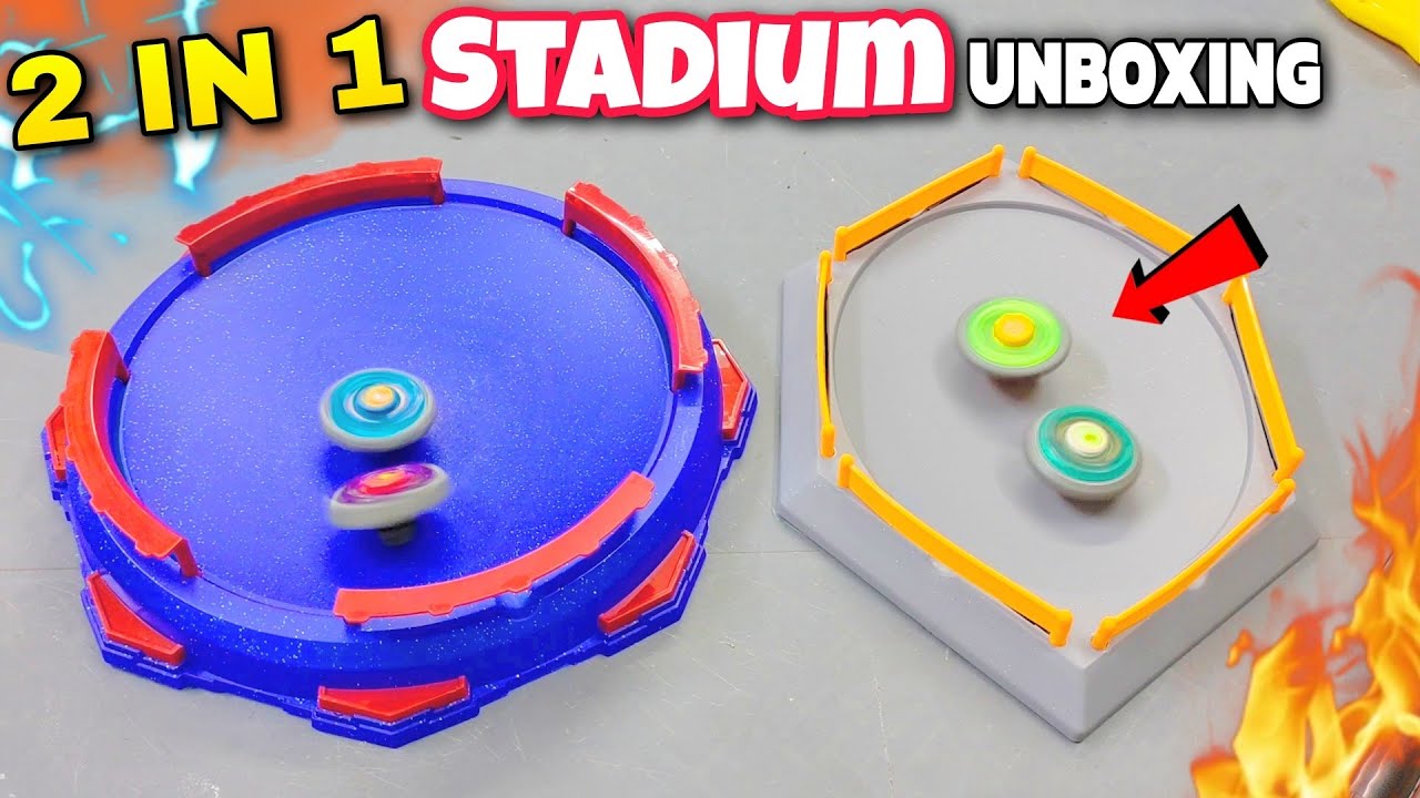 2 IN 1 BEYBLADE STADIUM UNBOXING - pocket toon