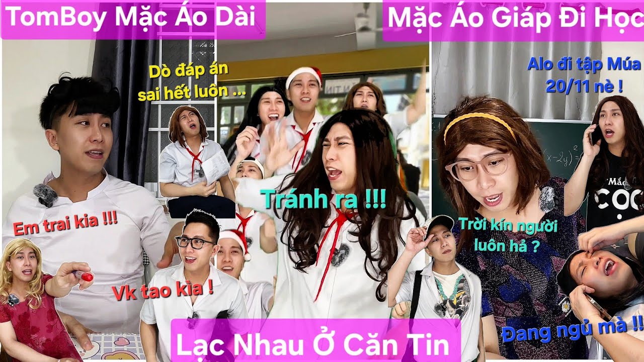 Tổng Hợp Video Ngắn Học Sinh #72 : Tomboy Mặc Áo Dài - Lạc Nhau Ở Căn Tin - Áo Giáp Xăm Mình - 20/11