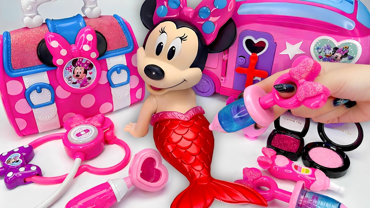 Minnie Mouse 2026🎀 Set Unboxing del maquillaje vs juego médico rosa de Minnie, colección de Disney