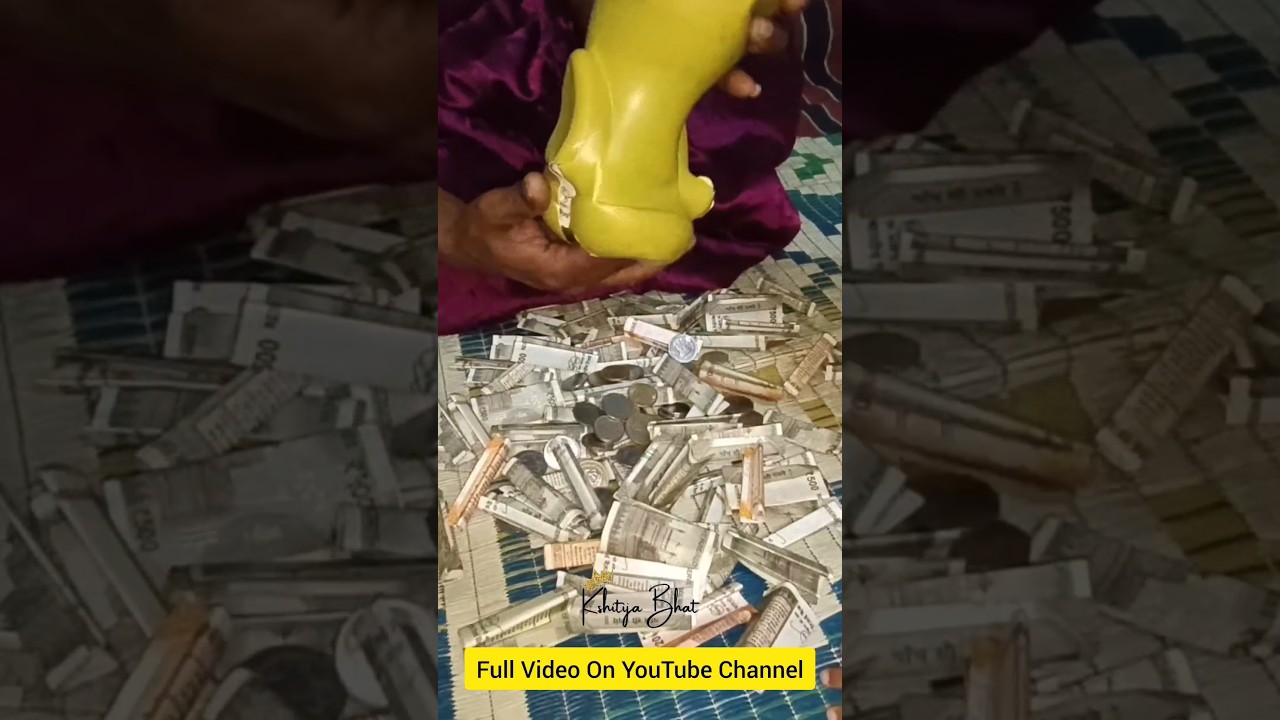 Opening Piggy Bank After 2 Years 💰 #money #savings #viral #ytshorts #kshitijabhat