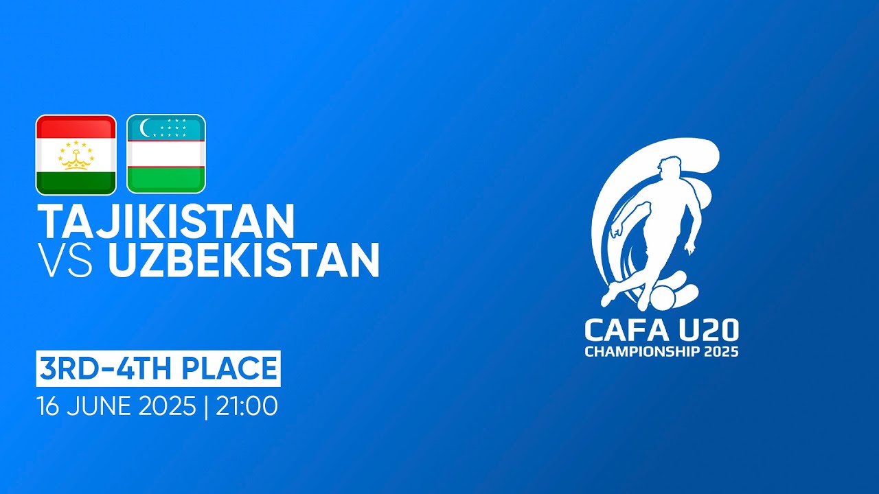 Tajikistan - Uzbekistan | 3rd & 4th Place Match | CAFA U20 Championship 2025