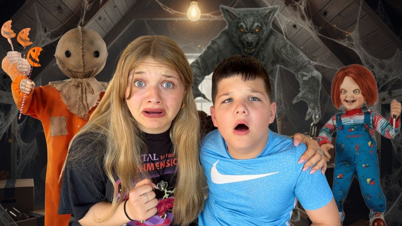 Scary Halloween Animatronics Take Over OUR ATTIC!  New Spirit Halloween Set up!