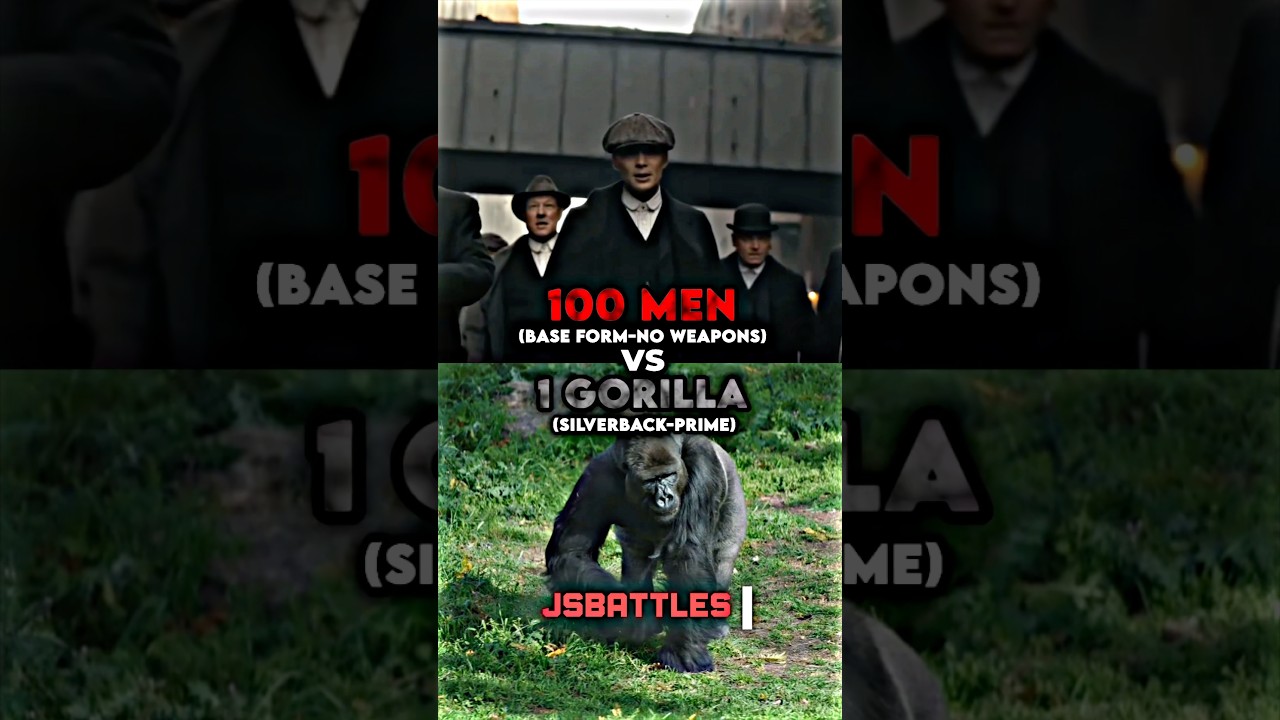 100 Men vs 1 Gorilla